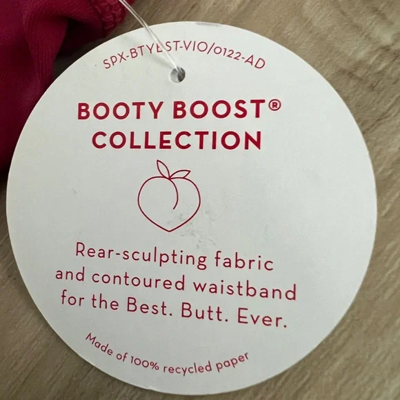 Spanx Booty Boost Leggings 7/8 Active Shaping Fitness Breathable Wicking New LG - Picture 7 of 10